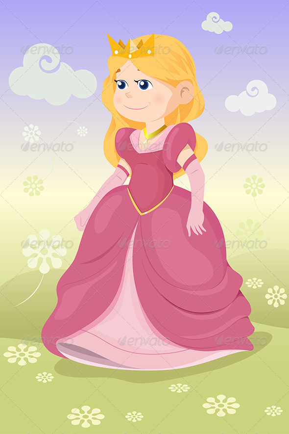 Girl Dressed as a Princess - People Characters