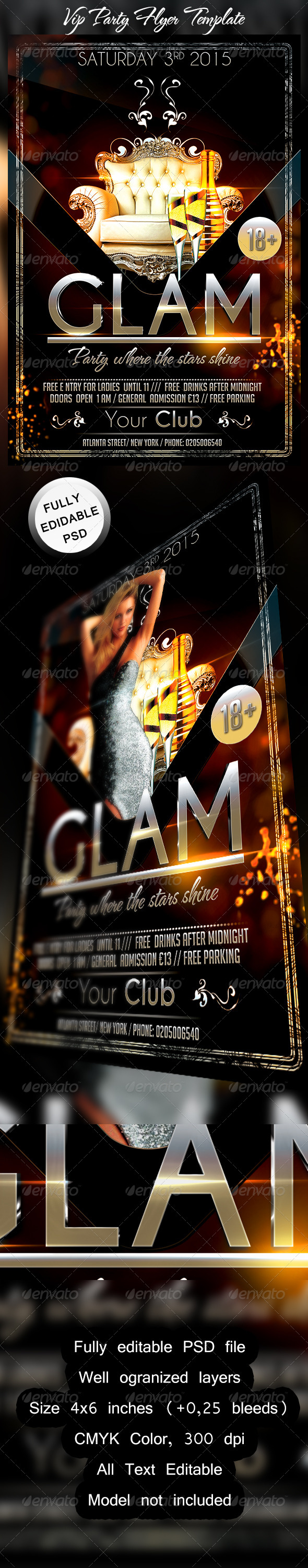 VIP Party Flyer Template - Events Flyers