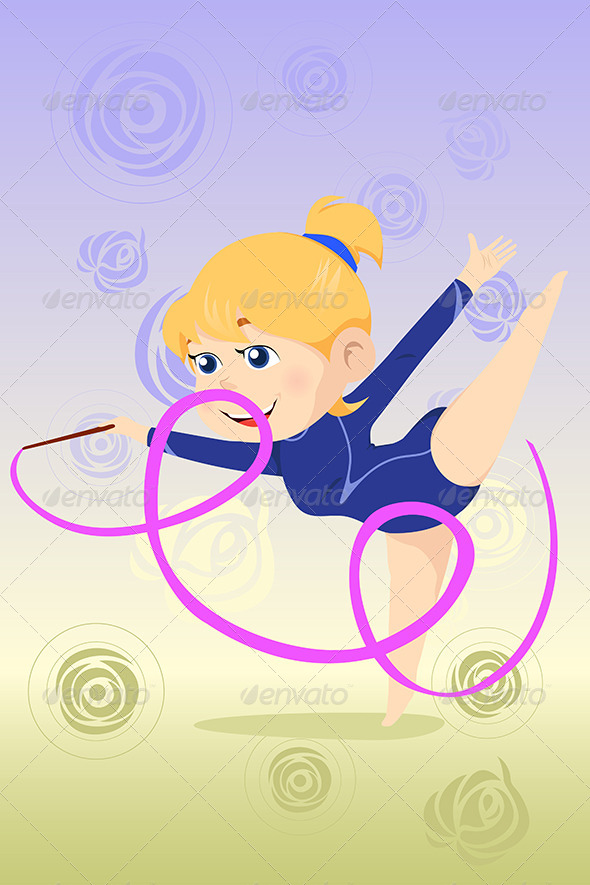 Kid Doing Gymnastics Dance - Sports/Activity Conceptual