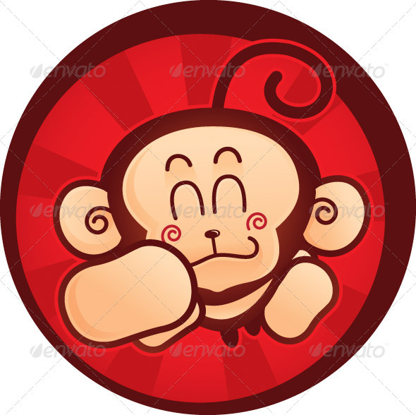 happy monkey - Characters Vectors