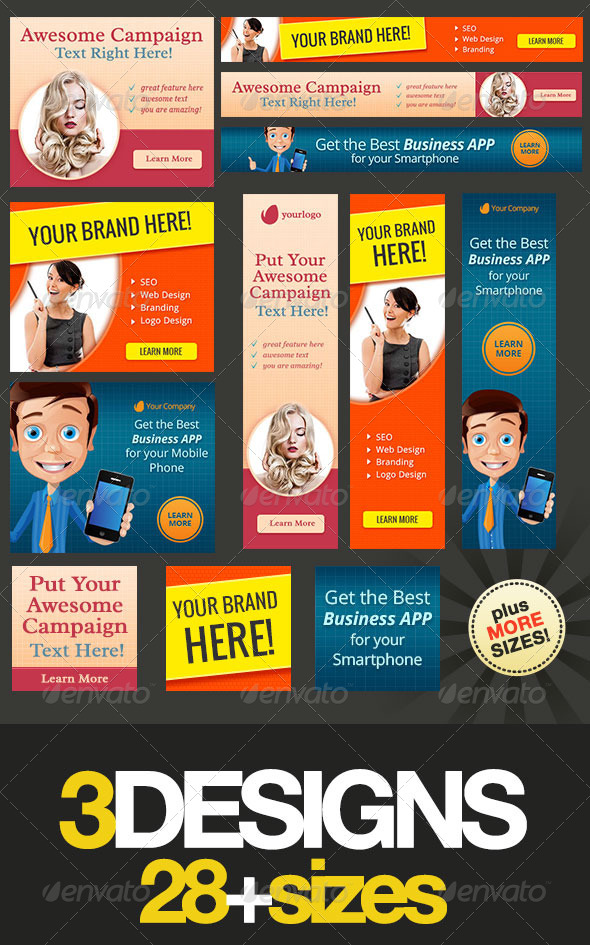 Multipurpose Web Banner Design Bundle 3 - Banners & Ads Web Elements