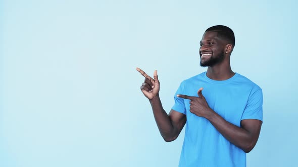 Product Advertising Satisfied Black Guy Pointing alt