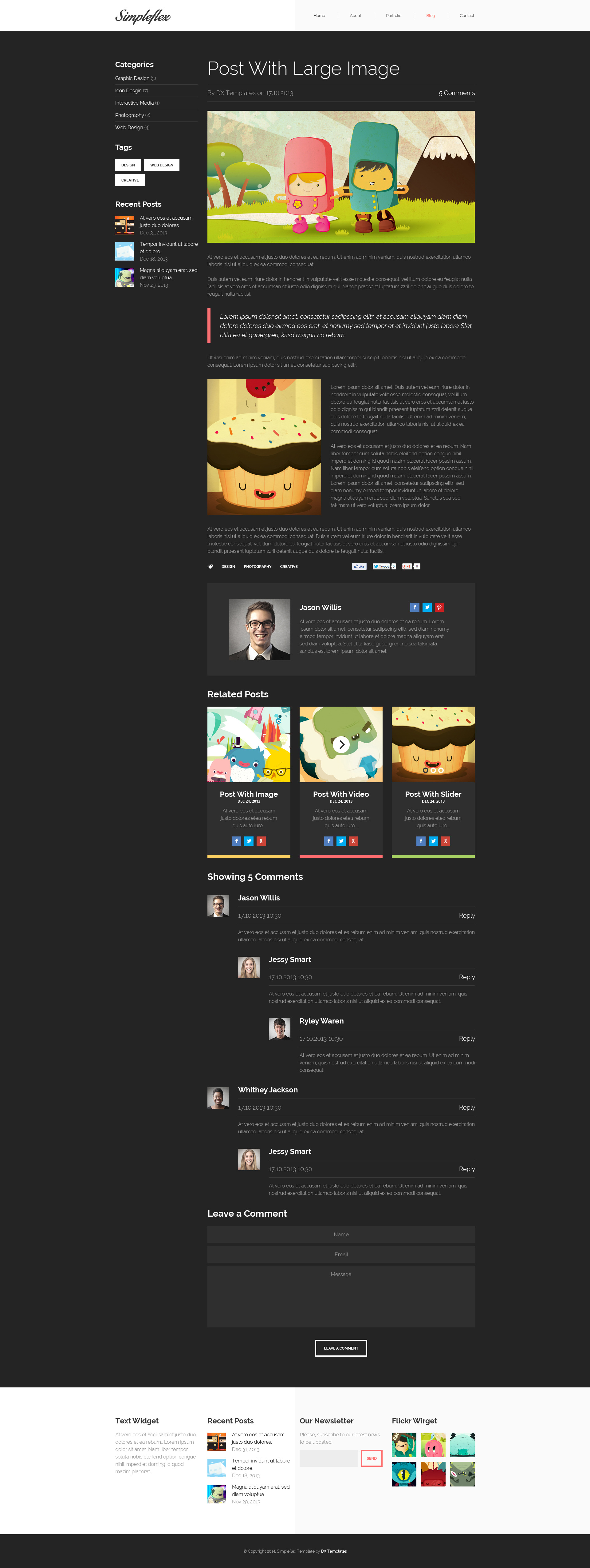 Simpleflex - OnePage & MultiPage Flat PSD template