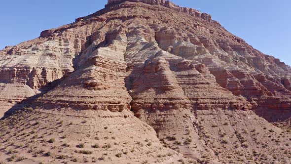 Aerial shot of the amazing rock formations in southern Utah. alt