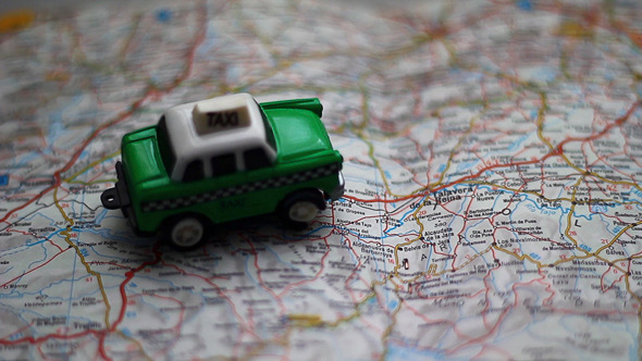 The Road Map and Toy Car