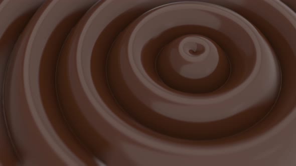 Movement of Circular Waves of Hot Chocolate