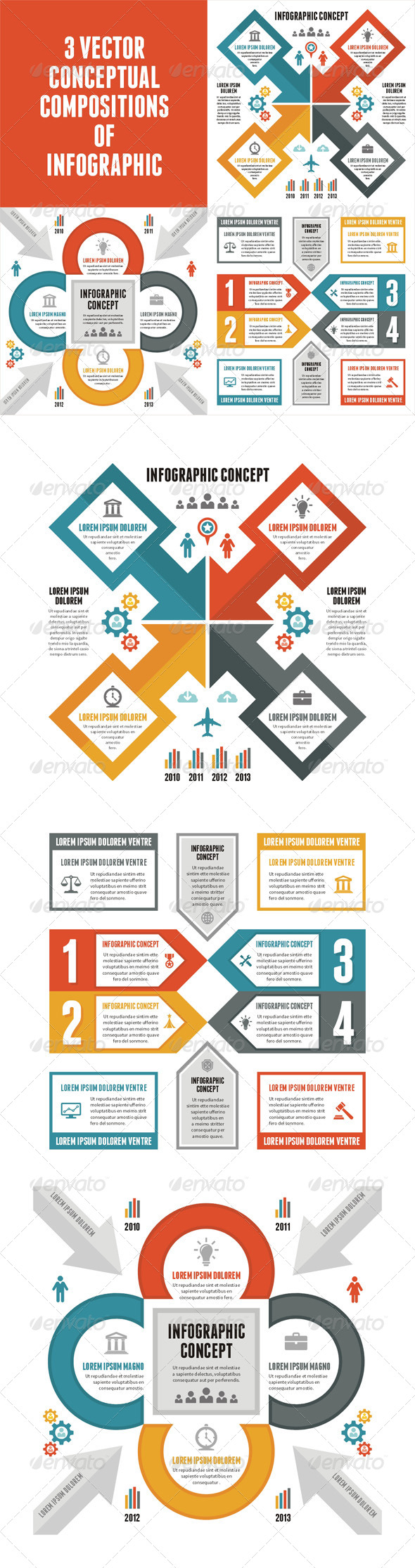 3 Infographic Concept for Presentation - Infographics