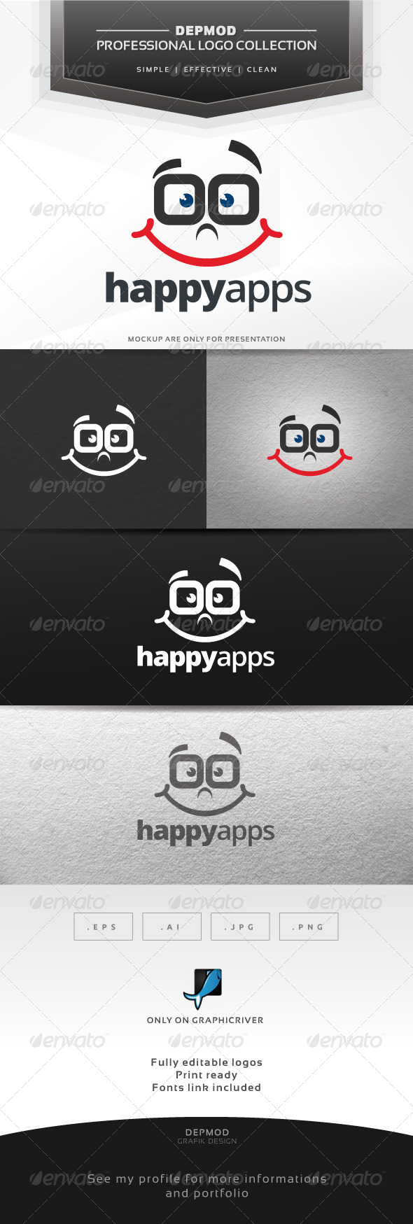 Happy Apps Logo - Symbols Logo Templates