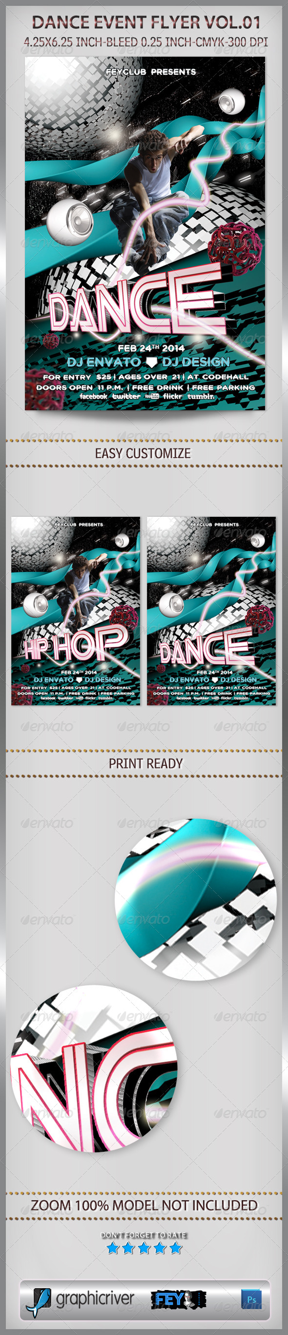 Dance Event Flyer Vol.01 - Events Flyers