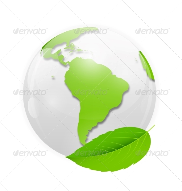 Green Eco Planet Concept Vector Illustration - Flowers & Plants Nature