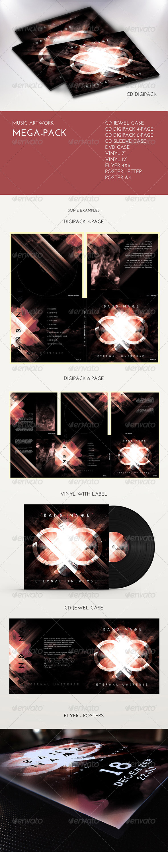 Music Artwork Mega Pack - CD & DVD Artwork Print Templates