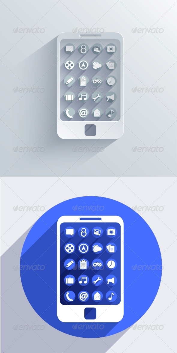 Vector Smartphone Icon Background. EPS10 - Web Technology