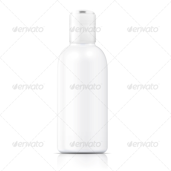 White Lotion Bottle Template - Man-made Objects Objects