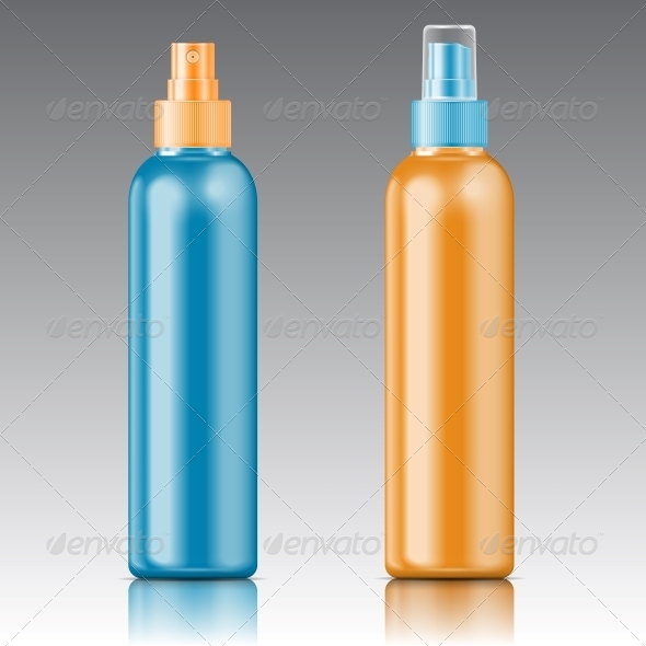 Colored Sprayer Bottle Template - Man-made Objects Objects