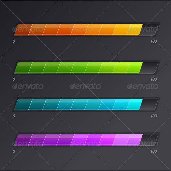 Progress Loading Bars - Web Elements Vectors