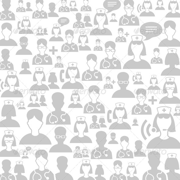 Medical Background - People Characters