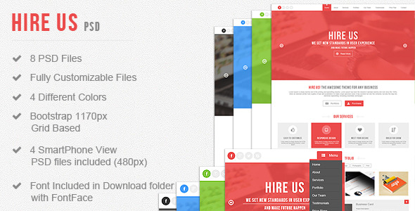 Hire Us - Clean and Creative Multi Purpose PSD Template