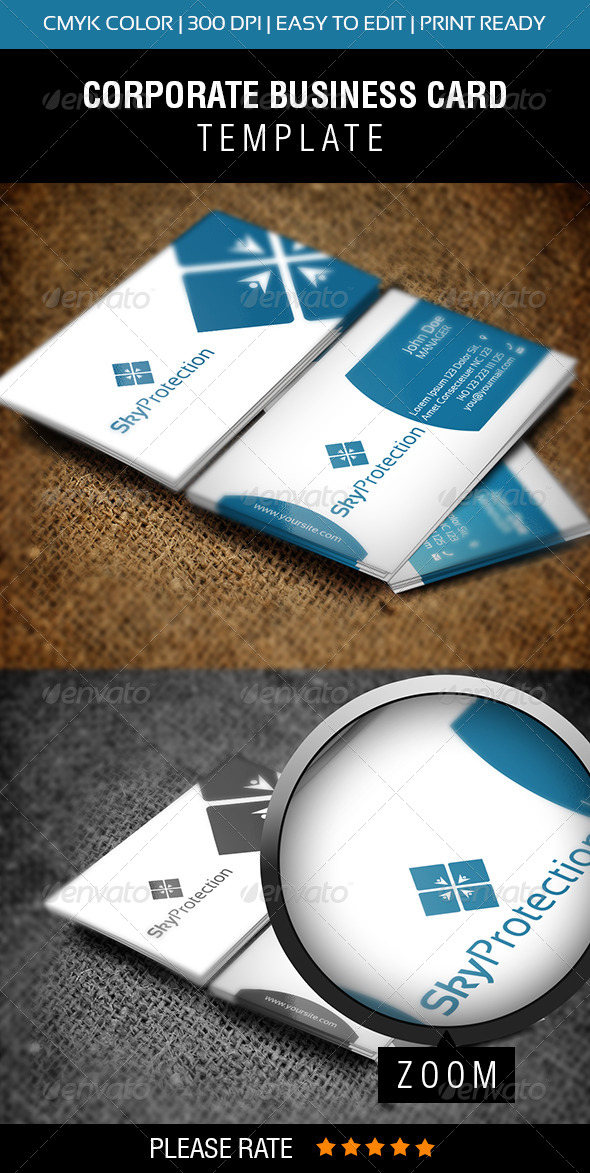 Sky Protection Business Card - Corporate Business Cards