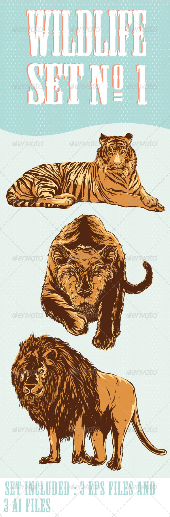 Wildlife Set No.1 - Animals Characters