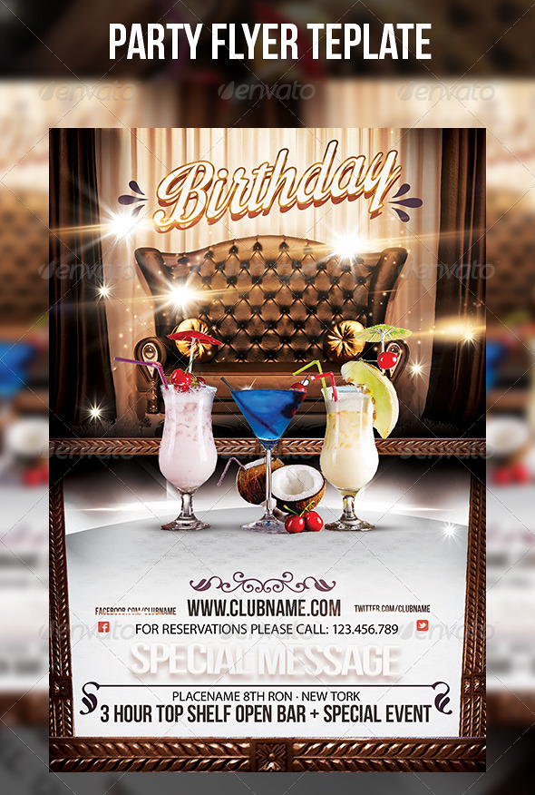 Party On Flyer Template - Events Flyers