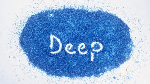 South Asian Hand Writes On Blue Deep