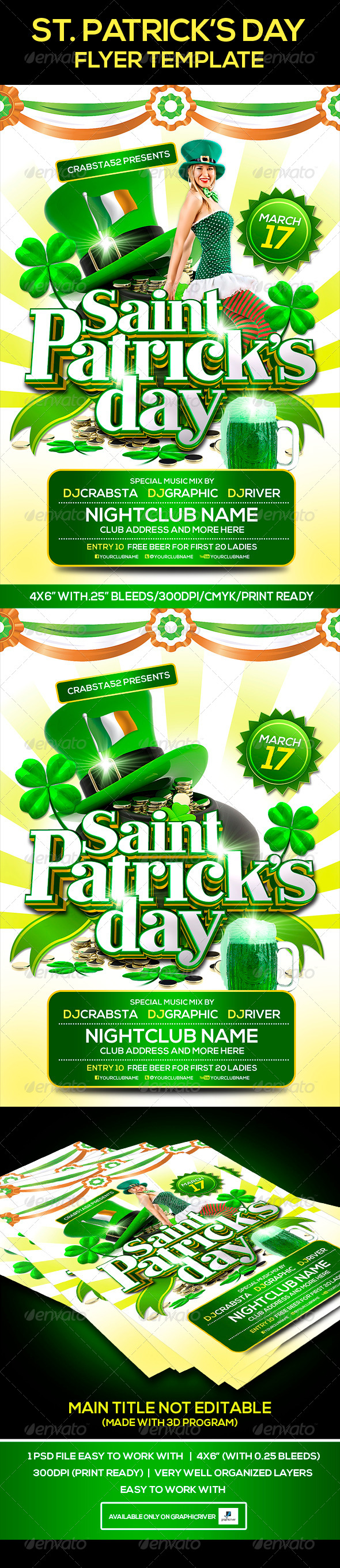 St Patrick's Day Flyer Template - Events Flyers