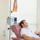 Patient Sleeping While Receiving Chemotherapy - PhotoDune Item for Sale