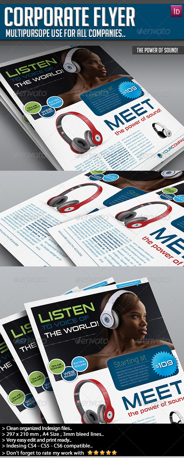 Corporate Flyer - The Power of Sound! - Commerce Flyers