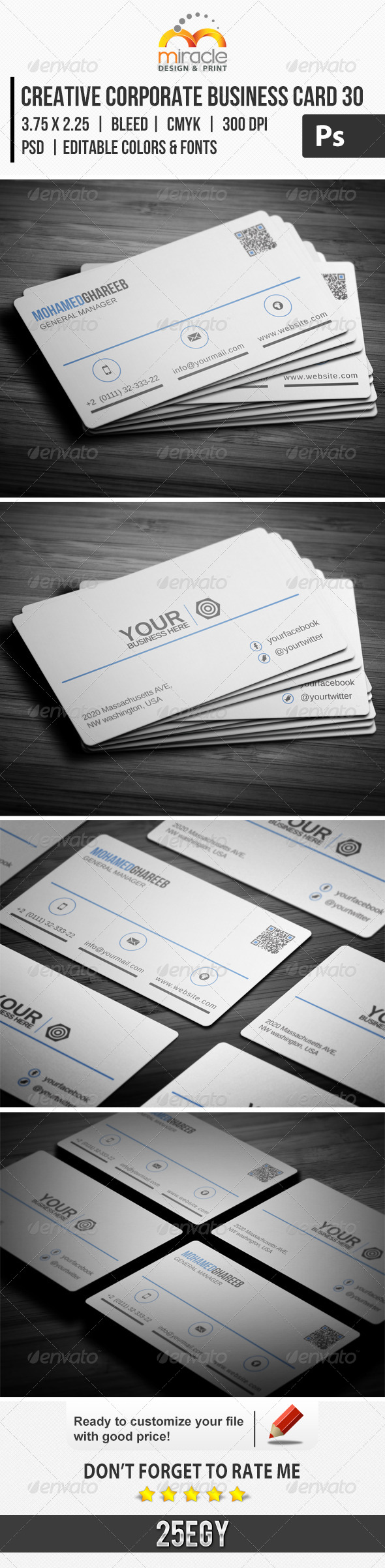 Creative Corporate Business Card 30 - Corporate Business Cards