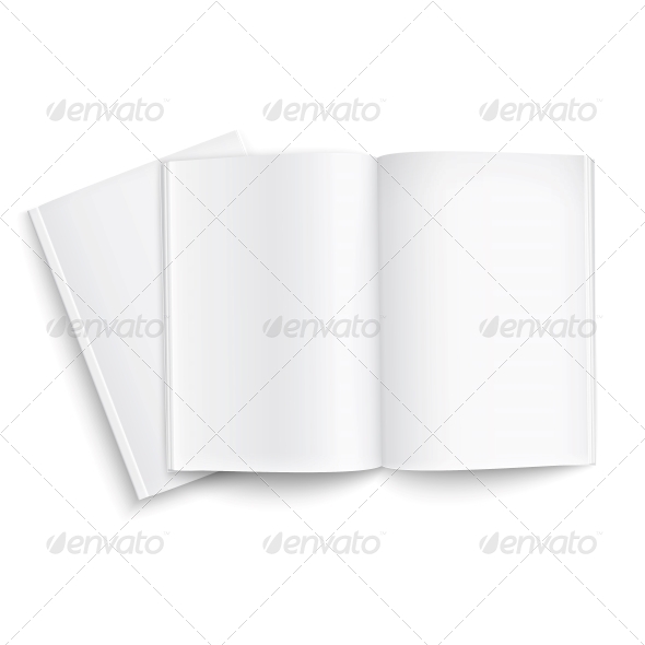 Couple of Blank Magazines Template. - Man-made Objects Objects