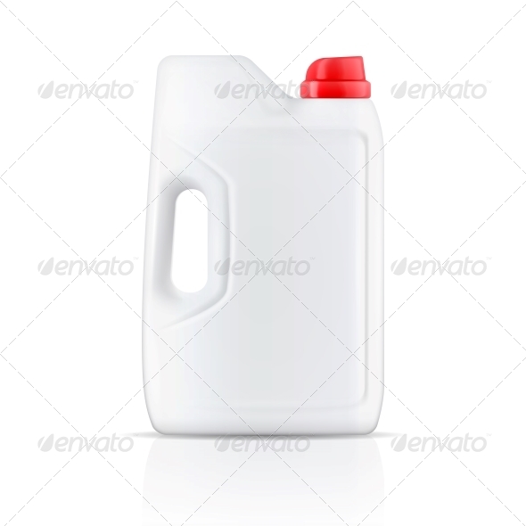 White Laundry Detergent Powder Container. - Man-made Objects Objects