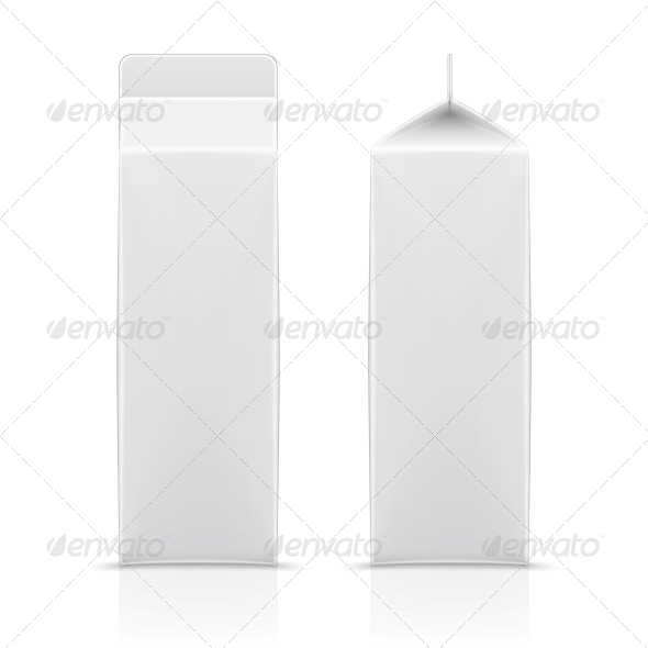 White Cardboard Milk Package. - Man-made Objects Objects