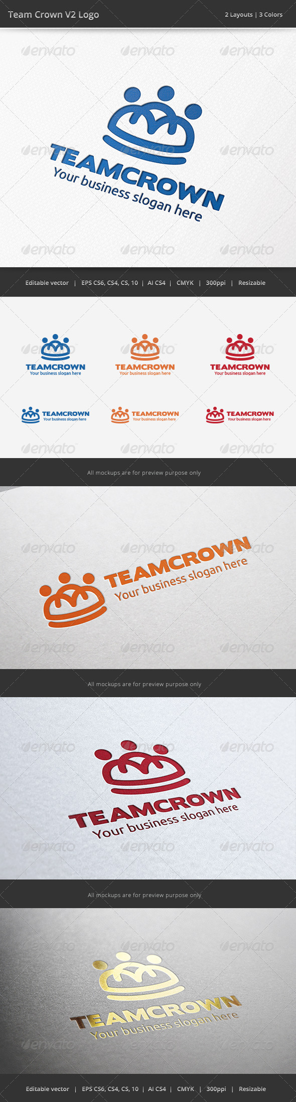 Team Crown V2 Logo - Humans Logo Templates
