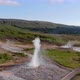 Rare double eruption of Strokkur geyser, Iceland (aerial view) - VideoHive Item for Sale