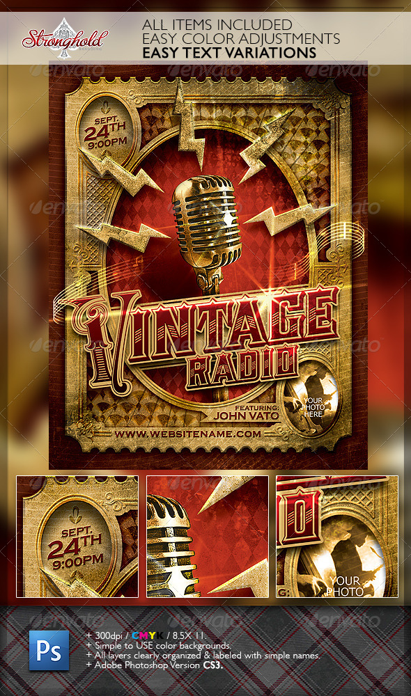 Vintage Jazz Music Event Flyer Template - Events Flyers