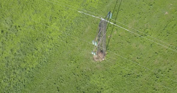 Power Line High Voltage Meadow