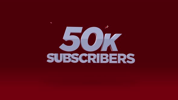 Set 1-7 Youtube 50K Subscribers Count Animation 4K RES