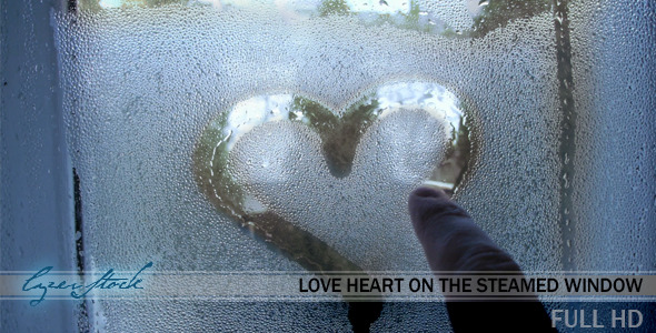 Love Heart on the Steamed Window