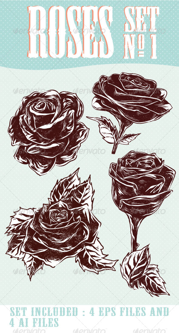 Roses Set Nr. 1 - Vectors