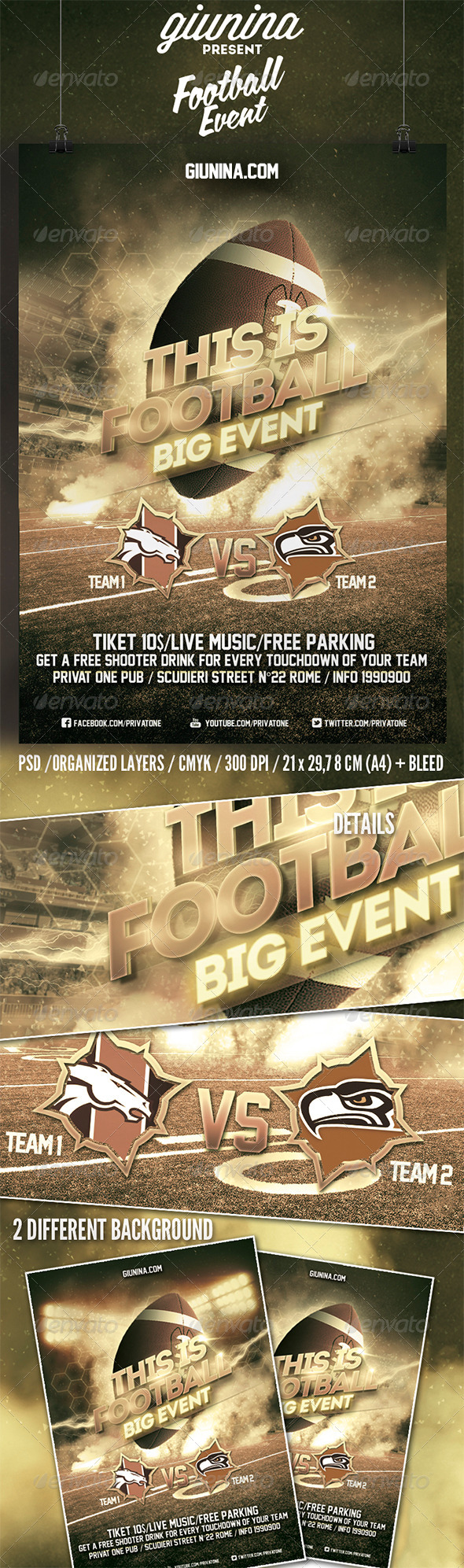 Football Event Flyer/Poster - Events Flyers
