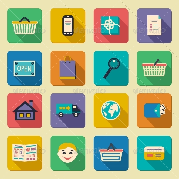 Online Shopping Icons Set