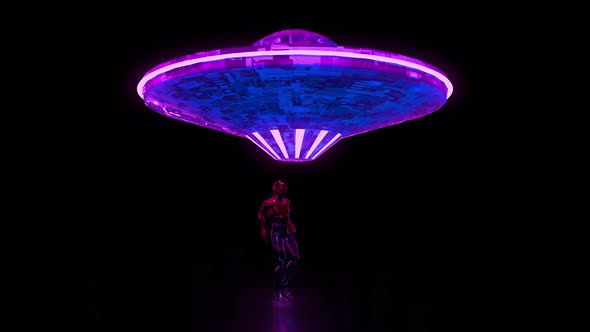 Alien UFO dancing VJ Loop alt