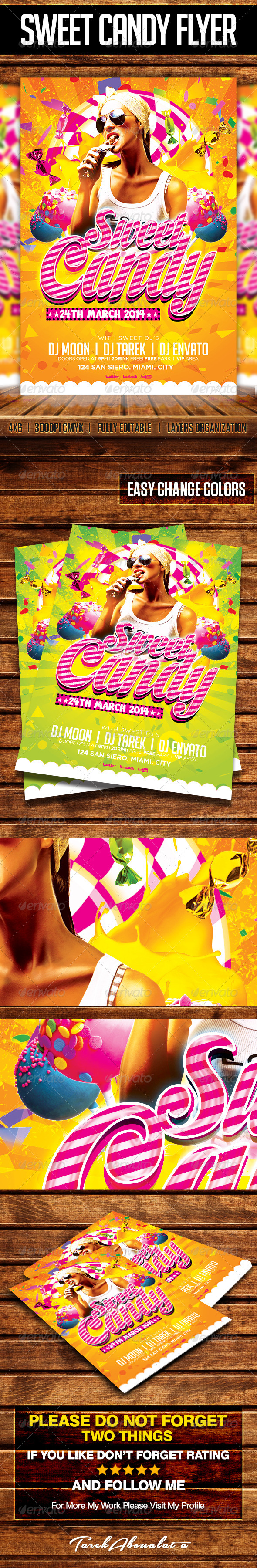 Sweet Candy Flyer - Clubs & Parties Events