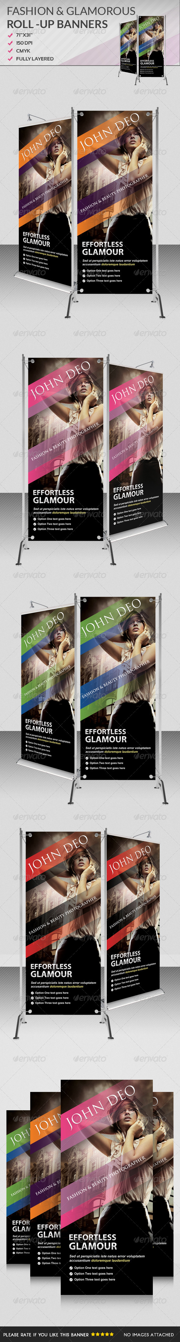 Multiporpose Glamorous Roll Up Banners II - Signage Print Templates
