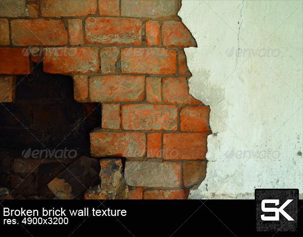 Broken Brick Wall - Stone Textures