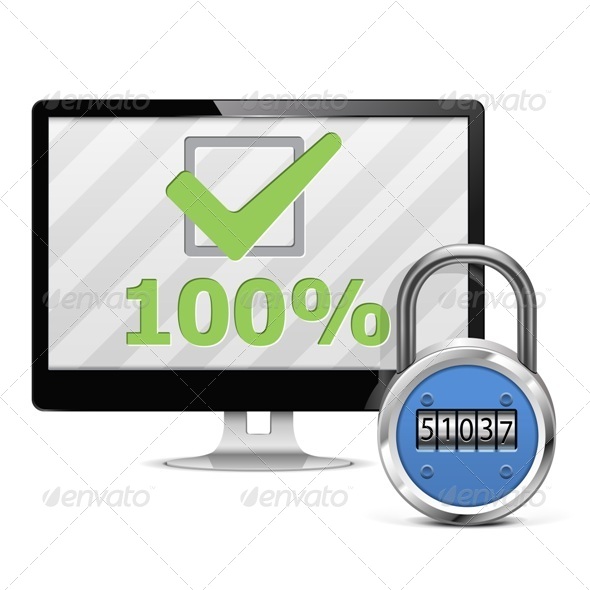 Vector Computer Safety Concept - Computers Technology