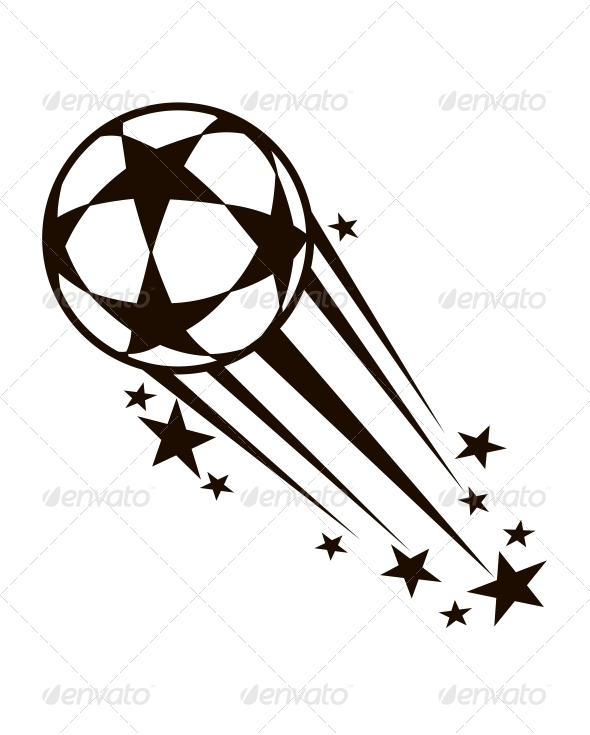 Speeding Ball Decorated with Stars - Sports/Activity Conceptual