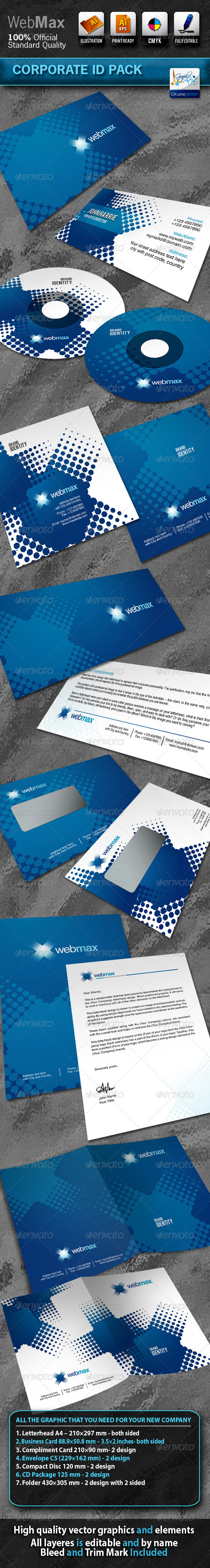 WebMax Business Corporate ID Pack With Logo - Stationery Print Templates
