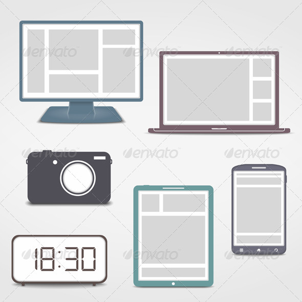 Electronics Icons - Technology Conceptual