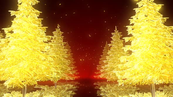 Gold Christmas Trees Hd